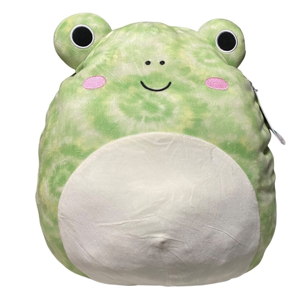 Squishmallow Wendy Frog Tie-Dyed KellyToys 16" x 15" x 12"